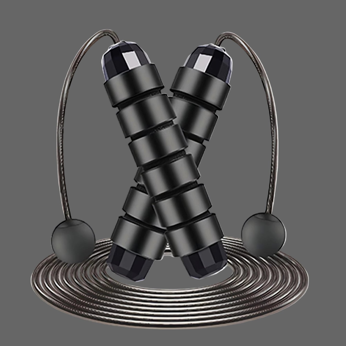 With Ball Bearings Adjustable Tangle-Free Speed Wire Jump Rope Workout with Foam Handles for Fitness Home Workouts and Slim Body