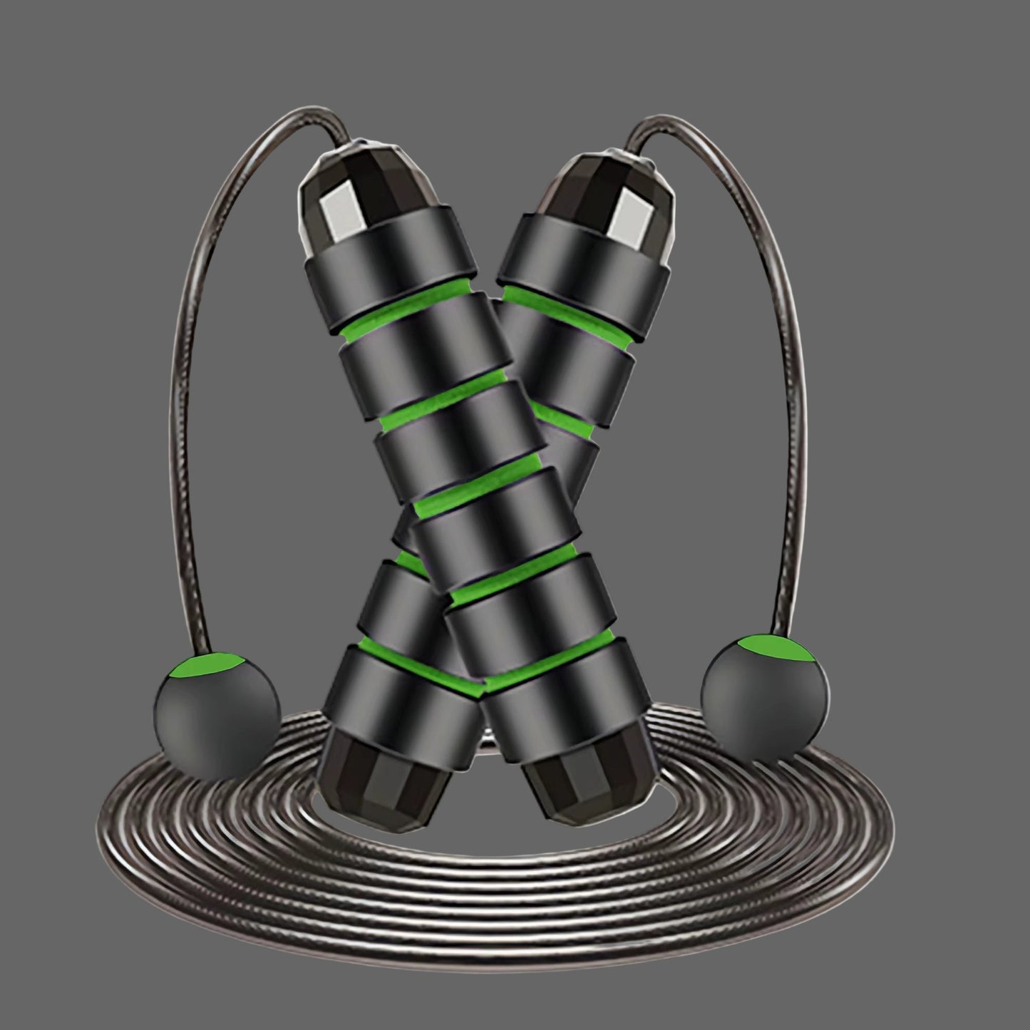 With Ball Bearings Adjustable Tangle-Free Speed Wire Jump Rope Workout with Foam Handles for Fitness Home Workouts and Slim Body