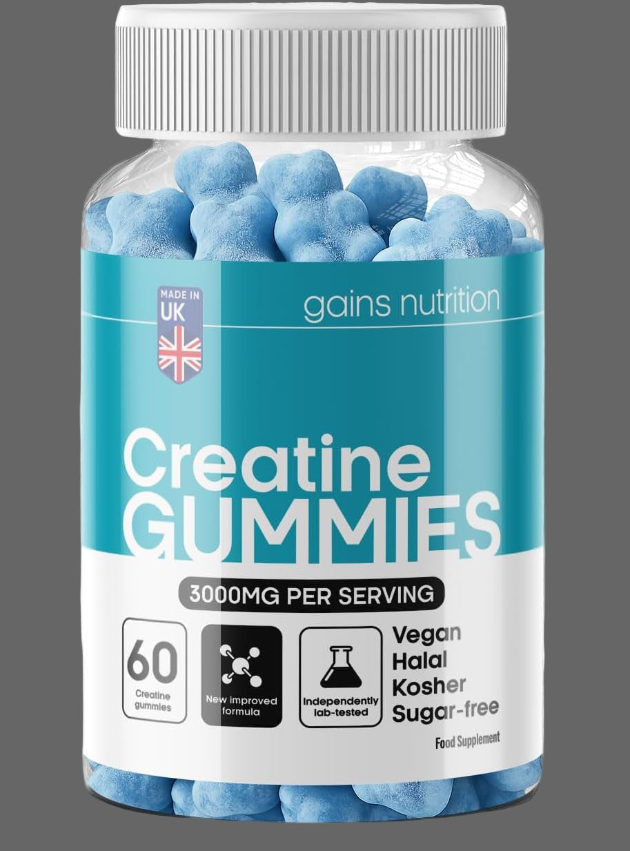 GN Creatine Gummies | 60 Chewable Creatine Gummies for Men & Women - 3000Mg Creatine-Monohydrate per Serving | Berry Flavour, Non-Gmo & Suitable for Vegans & Vegetarians