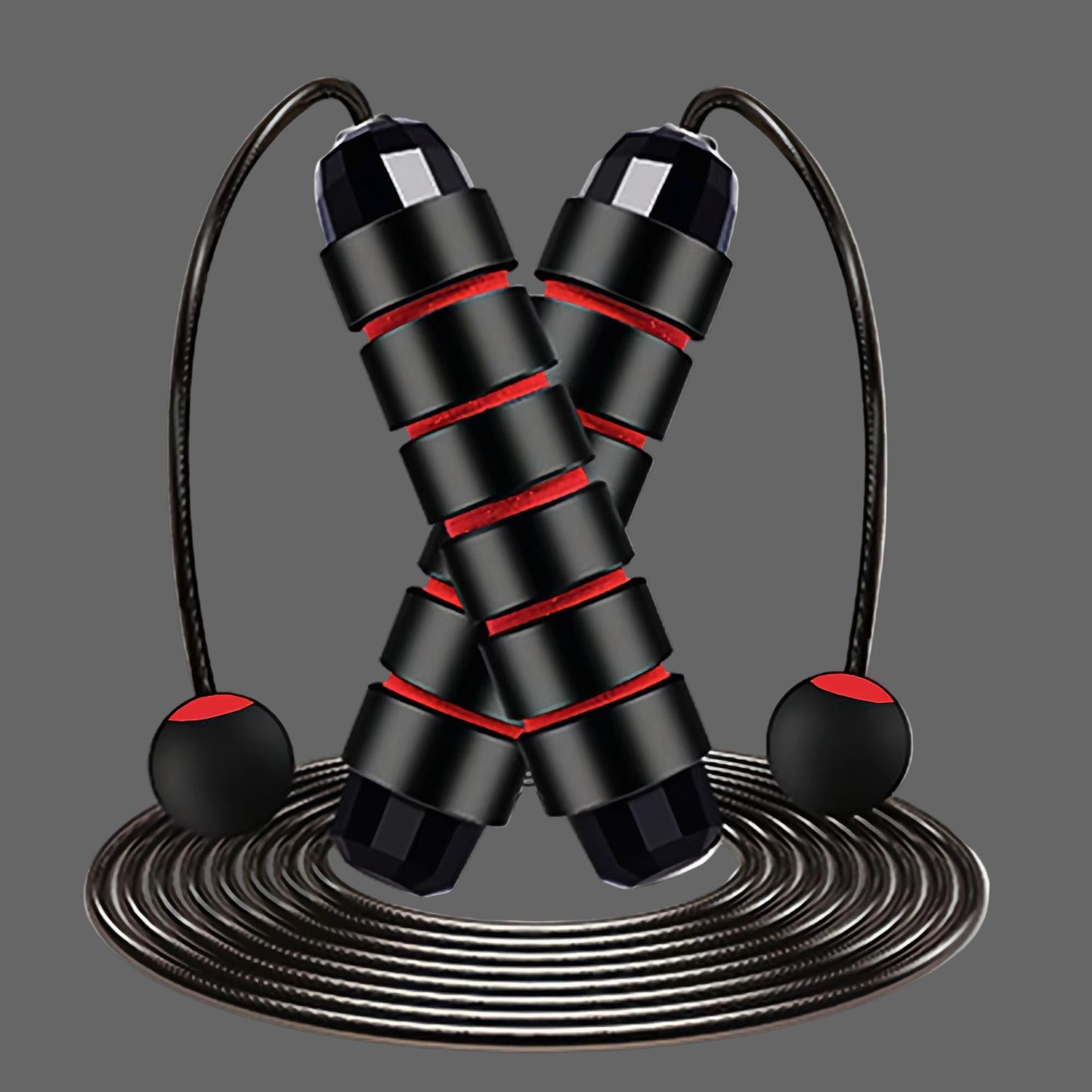 With Ball Bearings Adjustable Tangle-Free Speed Wire Jump Rope Workout with Foam Handles for Fitness Home Workouts and Slim Body