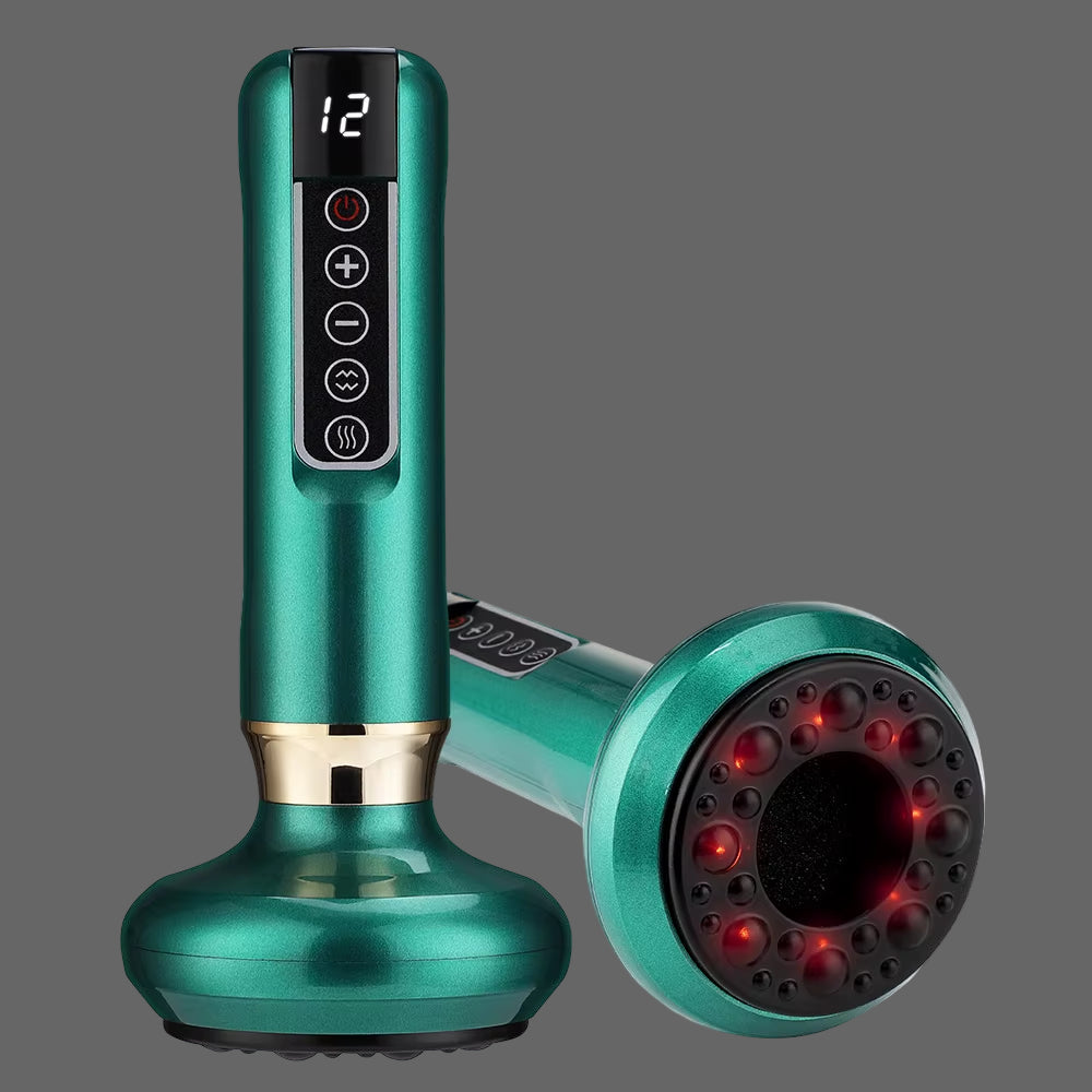 Electric Cupping Massager Vacuum Suction Cup Guasha anti Cellulite Beauty Health Scraping Infrared Heat Body Slimming Massage