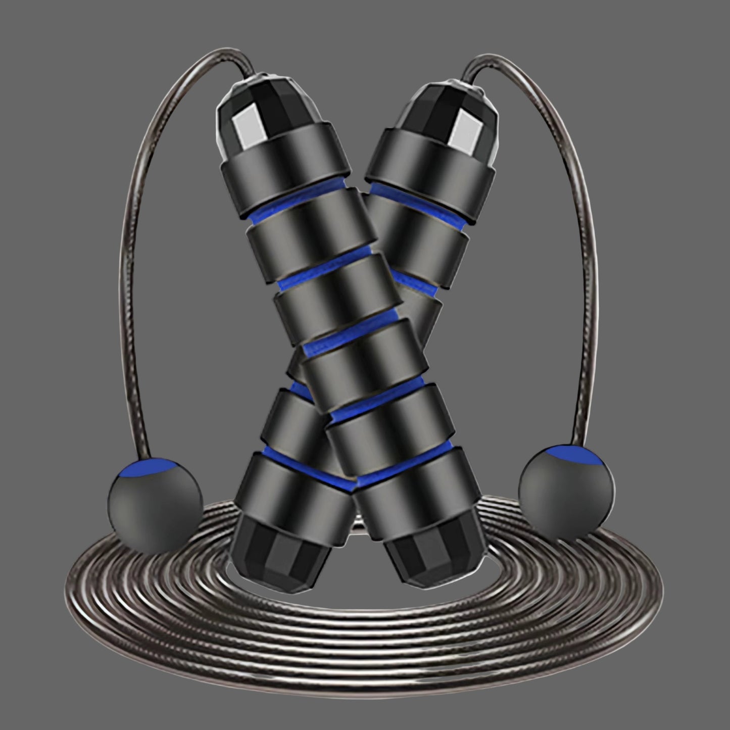 With Ball Bearings Adjustable Tangle-Free Speed Wire Jump Rope Workout with Foam Handles for Fitness Home Workouts and Slim Body