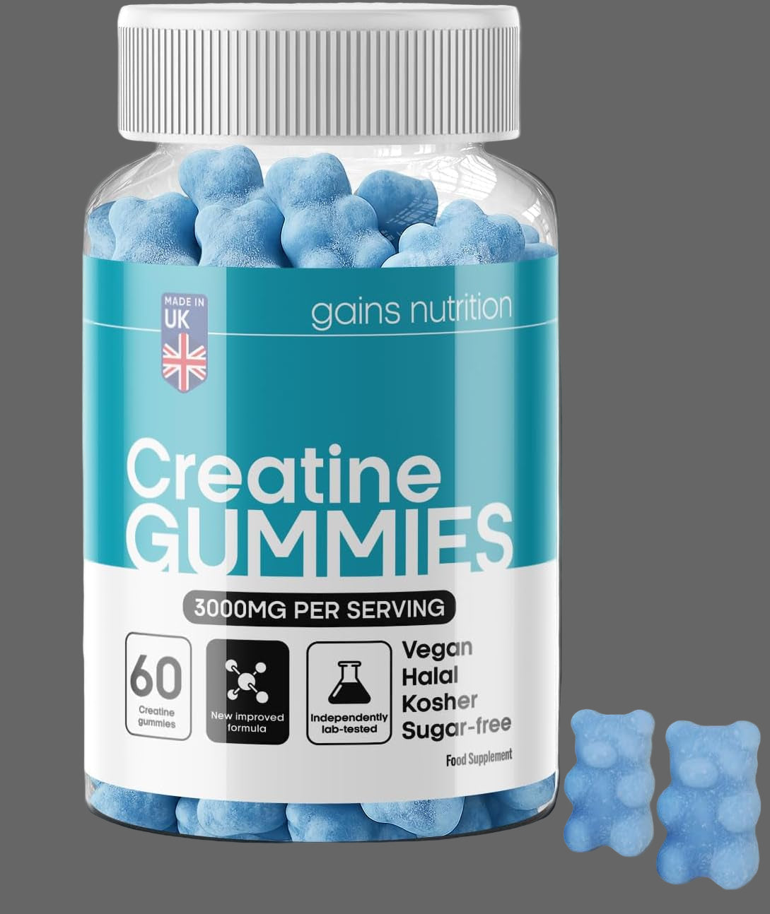 GN Creatine Gummies | 60 Chewable Creatine Gummies for Men & Women - 3000Mg Creatine-Monohydrate per Serving | Berry Flavour, Non-Gmo & Suitable for Vegans & Vegetarians